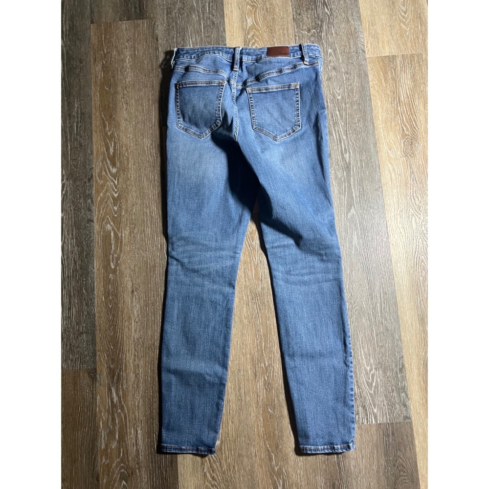 Lands End Mid Rise Skinny Jeans Womens 8 Blue Stretch Denim Classic Wash - Picture 8 of 8